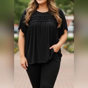 Torrid Black Short Sleeve Top